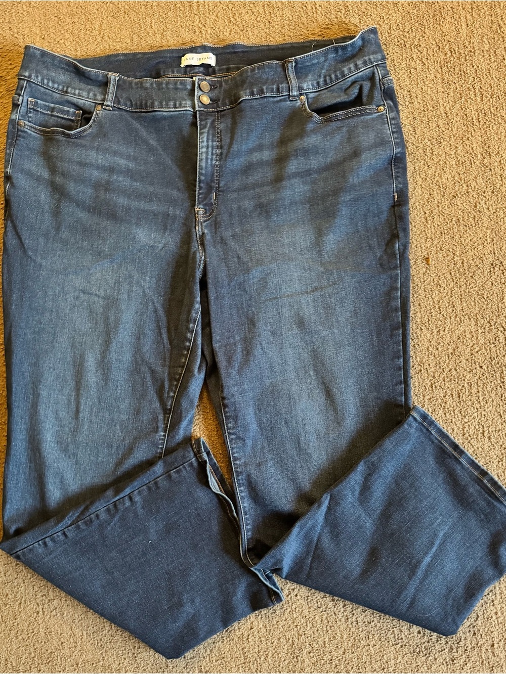 Lane Bryant Women’s 28L Boot High Rise Med Wash Flex Magic Waistband 46”x33”